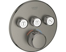 GROHE Duscharmatur mit Thermostat GROHTHERM SMARTCONTROL hard graphite gebürstet