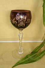 1 Weinrömer  Überfangglas bordeauxrot