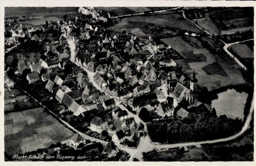 Markt erlbach in - ak,