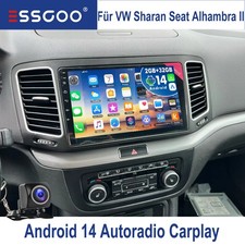 Für VW Sharan II 7N Seat Alhambra 2 2+32GB Android 14 Autoradio Carplay NAVI Kam