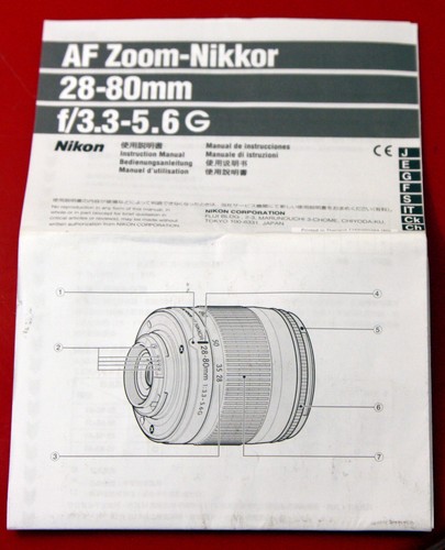 Nikon zoom nikkor 80mm - af-zoom, 28-80mm