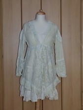 Cream teiler kleid - cream, 2-teiler,