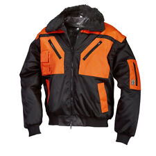 LEIPOLD+DÖHLE Pilotenjacke 4in1-Jacke schwarz/orange Arbeitsjacke Winterjacke  