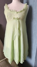 Vintage Nachthemd  mit Morgenmantel - lindgrün - Gr. 40/42