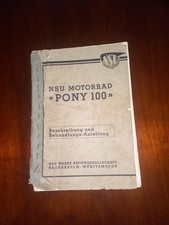 NSU Motorrad Pony  Beschreibung-Behandlungsanleitung