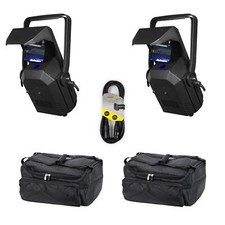 2 x Equinox Helix Roller XP 150W Lauf mit DMX-Kabel und Tragetaschen