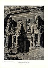 Felsentempel Abu Simbel in Ägypten XL Kunstdruck 1906 Ulbrich Pharao Ramses II