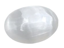 Steinfixx® Bauchiger Selenit Palmstein-Taschenstein | Top Qualität-Lichtbringer