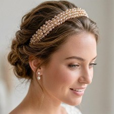 Braut Tiara Hellgold Kristall