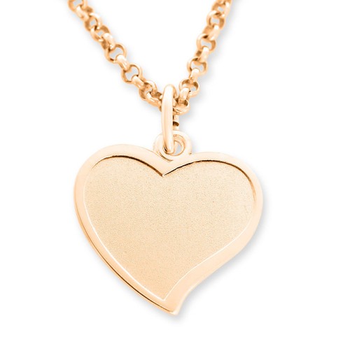 Herz kette rosé gold gravur - herz,