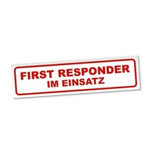 First Responder Im Einsatz Magnetschild Auto Feuerwehr Magnetfolie Geschenkidee