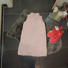 Neu blusenkleid 140 146 sommerkleid H&M 100% baumwolle kariert Polokragen Top