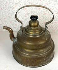 antiker großer Teekessel Wasserkessel Messing mit Kupferboden 6 Liter d=28 cm