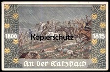 ALTE POSTKARTE AN DER KATZBACH SCHLESIEN SCHLACHT KRIEG 1806 - 1815 Soldaten Sol