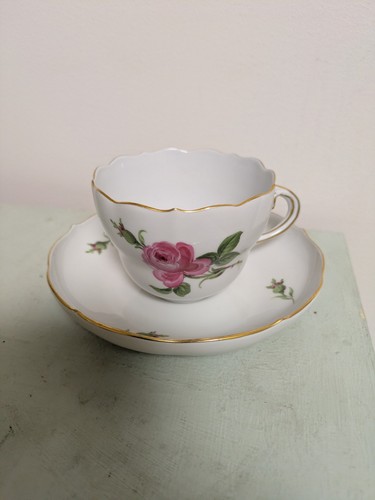 Meissen porzellan rote rose - porzellan,