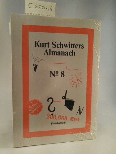 Kurt schwitters almanach - kurt, no.