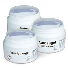 GS-Nails Gel Set Haftgel Aufbaugel Versiegelergel MADE IN GERMANY 3 X 5ml LED