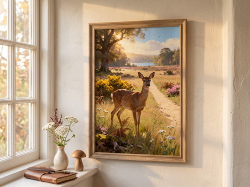 New forest reh - new, druck