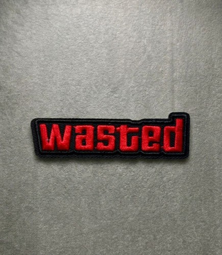 Wasted aufbügler schriftzug - wasted,