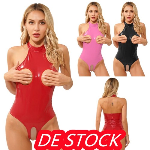 Damen wetlook ouvertbody - de,