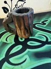 Rustikaler Holzbierkrug /