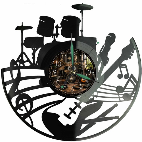Schlagzeug gitarre wanduhr - schlagzeug,