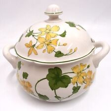 Schüssel Terrine Villeroy & Boch Porzellan Geranium alt Deckel 20 cm rund