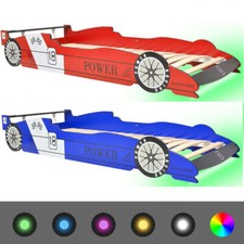 LED Kinderbett Autobett Rennwagen 90x200cm Jugendbett Einzelbett Juniorbett Neu