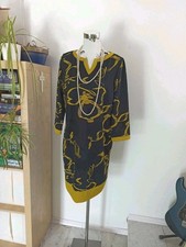 phase eight Shift-Kleid Hängerchen schwarz senf gelb Gr. 40 42 L XL britisch 14