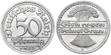 Deutschland - Weimarer Republik 50 Pfennig 1919-1922 - verschiedene Jahrgänge