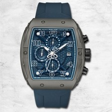 Police Herrenuhr Silikon blau Police Coswig Armbanduhr UPOO0063102