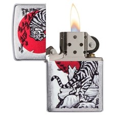 ZIPPO chrom gebuerstet Japan