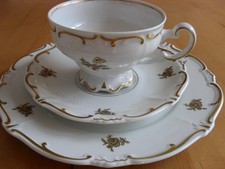 Samellntasse Gedeck Kaffeetasse Teller Weimar Katharina Gold