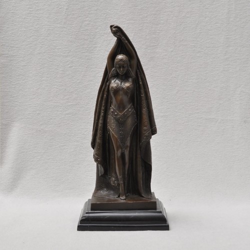 Schöne bronzefigur antinea - bronzefigur,