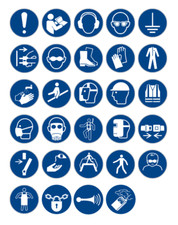 Aufkleber Gebot Schild