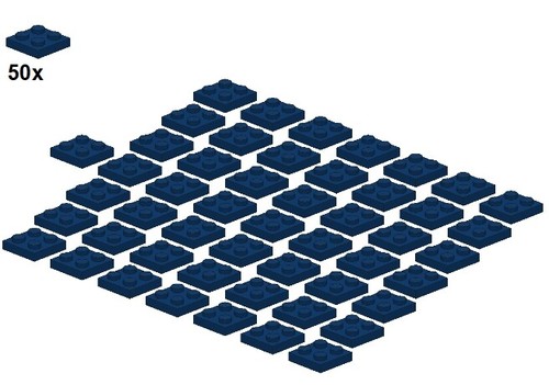 Lego plates darkblue - -,