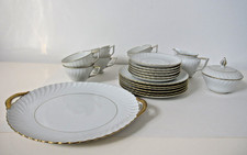 "Königlich Preußisch Tettau" Teeservice/Kaffeeservice mit Goldrand, Vintage