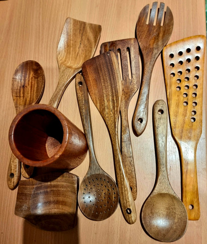 Holz küchenutensilien set - holz, küchenutensilien-set