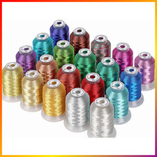 20 Farben Metallic Stickgarn