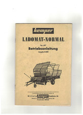 Alte Betriebsanleitung : Kemper - Ladomat-Normal / Typ "LN" / Ausgabe B 6504