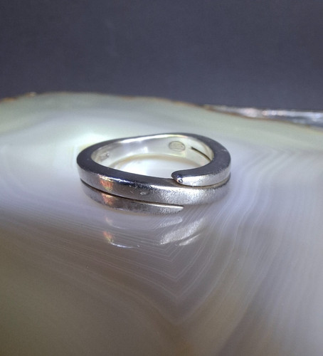 Ring silber 925 massiv fossil - silber,
