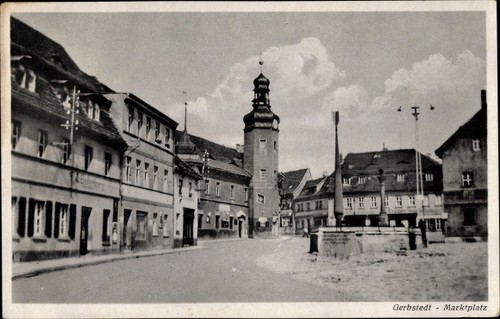 Gerbstedt marktplatz - ak, gerbstedt,