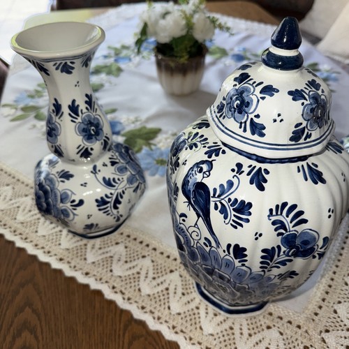 Delfter vasen porzellan blau - 2,