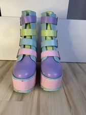 YRU Shoes Karma Butterfly Pastel Plateauschuhe