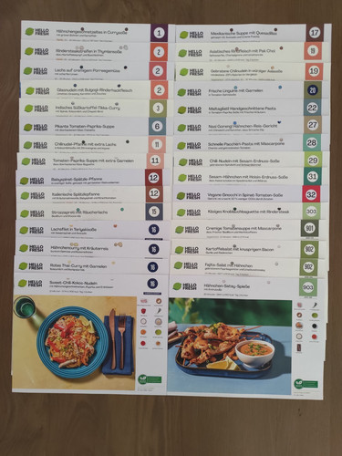 Gut erhaltene rezeptkarten - 30,