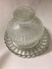 Pressglas-kleine Butter/Käseglocke-Deko--Maße im Text