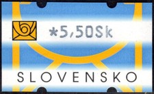 2002 Slowakei Slovakia ATM 2 - fluor. Wellen 5,50Sk ** Automatenmarken Nagler