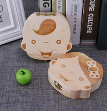 Holz Milchzahn Dose Kinder