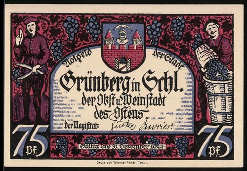 Notgeld grünberg schl 75 - grünberg, i.