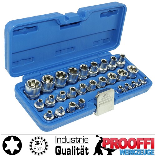 Tlg torx profil stecknuss - 28-tlg, e-profil